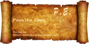 Pavelka Emma névjegykártya