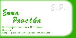 emma pavelka business card